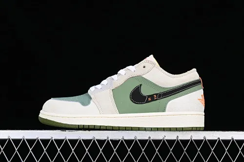 All categories Air Jordan Jordan series basketball shoes Air Jordan 1 Low Z version Air Jordan 1 Low OG EX "Tech Grey" AJ1 Joe 1 gray green retro culture and leisure sports sneakers FD6819-300